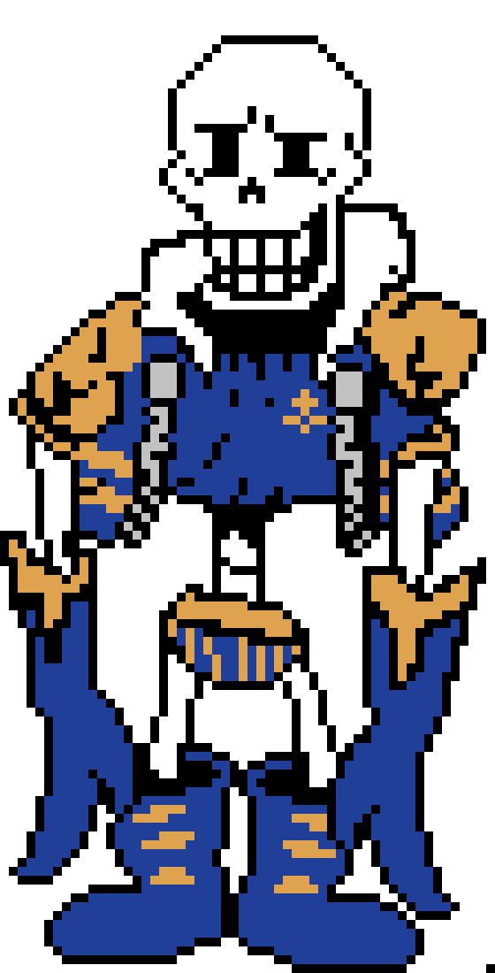 OuterTale Disbelief Papyrus Phase 4 Battle Sprite.