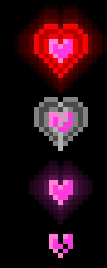 Normal w/sheild. Sheild cracked. Normal. shattered.