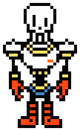 [c23a9e] Undertale Papyrus Overworld Sprite (Without Cape/Scarf)