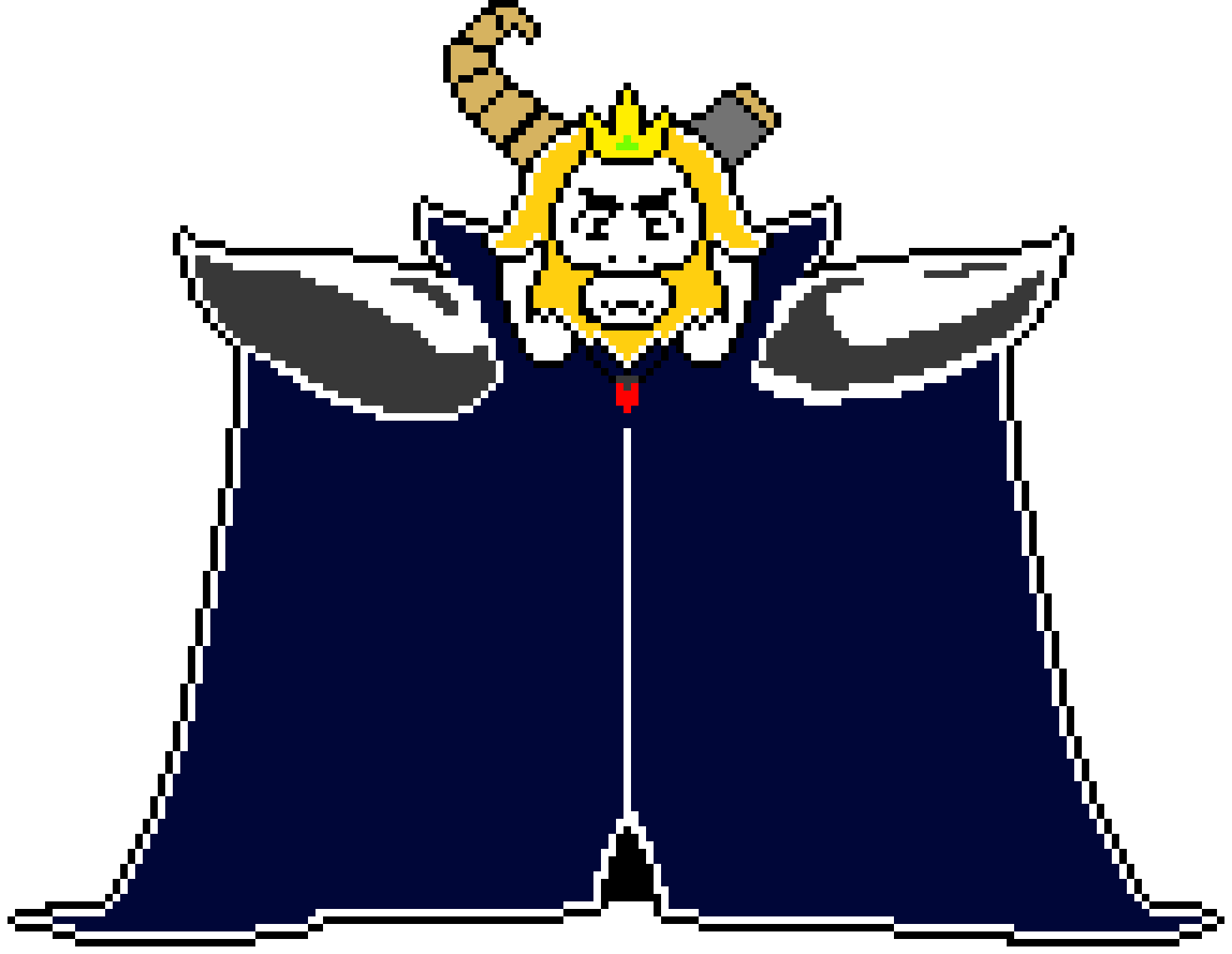 MixTale Asgore Battle sprite transparent