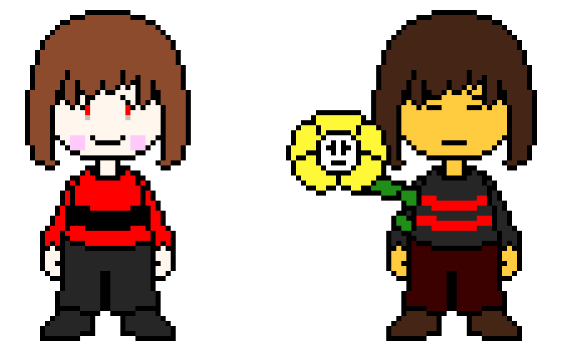 Underfell Chara and Frisk