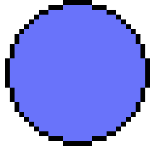 [9664c4] Pixel Art Circle 1