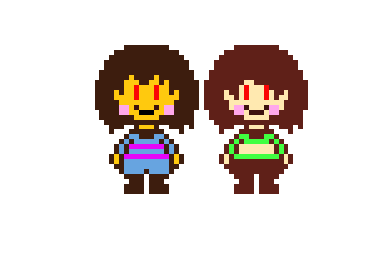 [42f389] Frisk and Chara (Dusttale edit??)