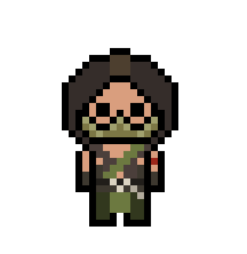 [fe2834] danganronpa pixel sprite reptile 