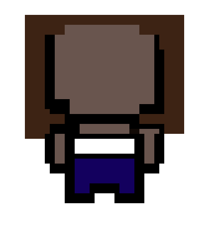 [21707d] Pixel art character 3 (Brown hair)