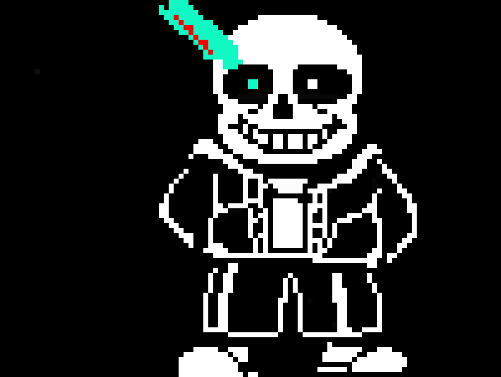 [9664c4] blue flame Sans battle sprite
