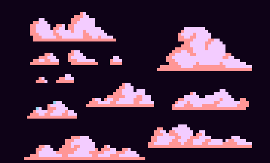 [9664c4] Clouds pixel art