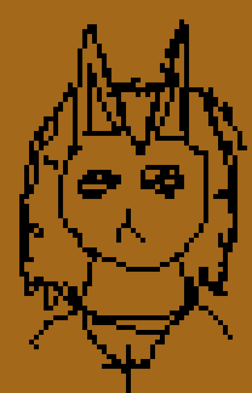 [b30605] That one insta reaction image of the witch brewing poison but like the opposite 