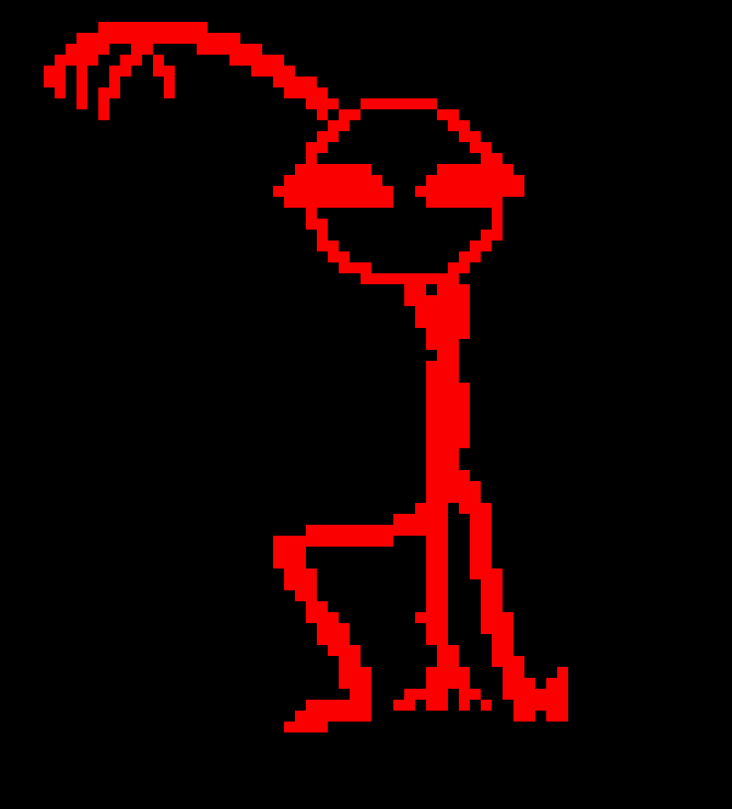 [bf292a] could be a monkey or spiderman pose. anyways red clanker i drew a twobit. ez