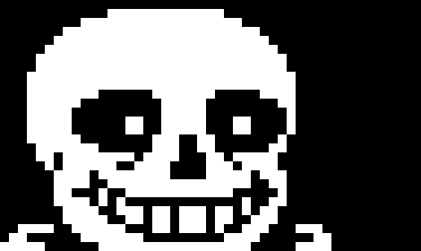 [fdea83] black and white sans sprites
