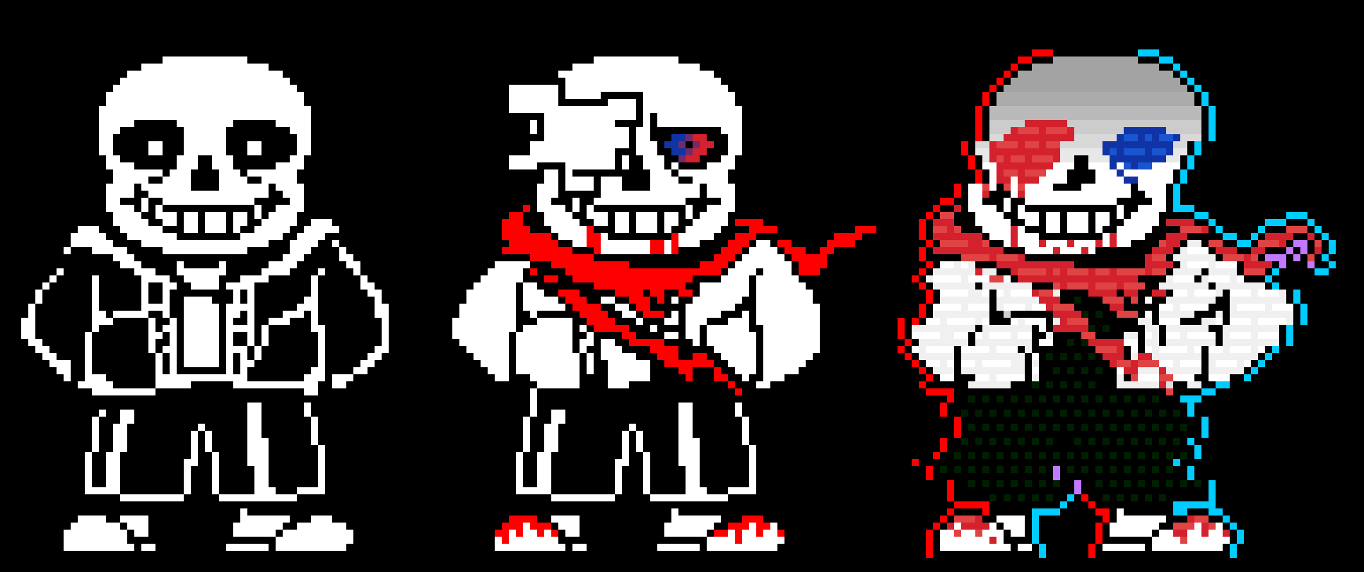Aftertale/Geno!Sans & Fatal Error Battle Sprites