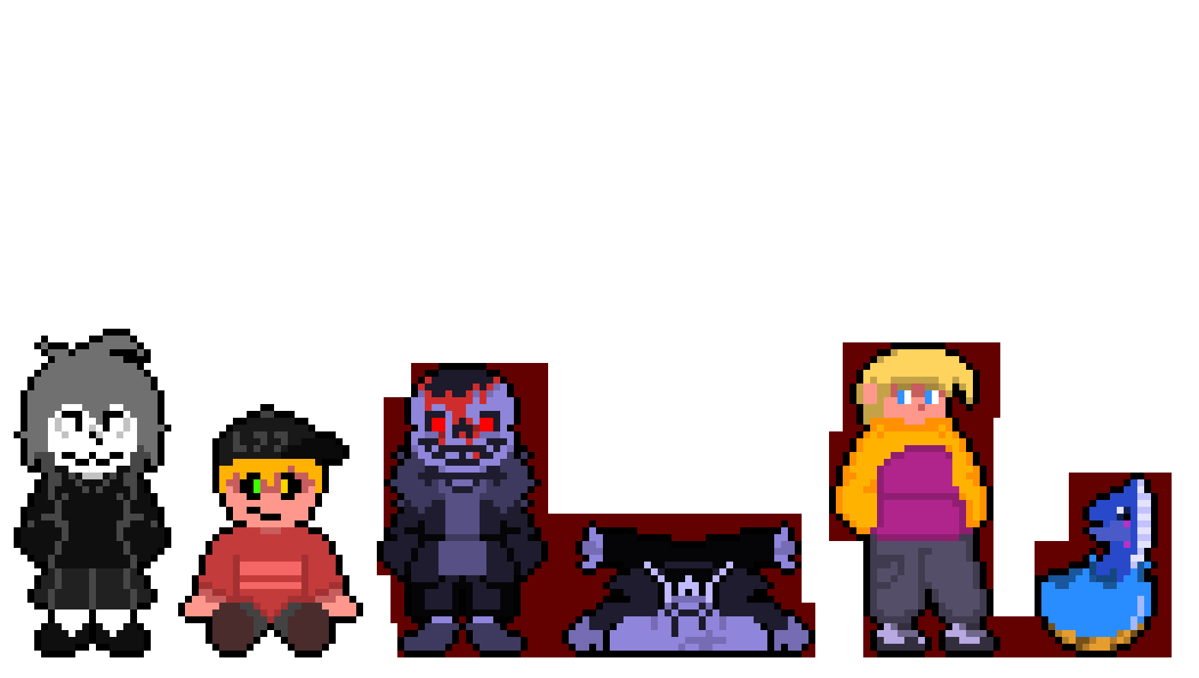 [77b851] ( I also entered in as a poorly made sans, sort of.. I just made a fluffy hood over the sans head and I made the head black and did two eyes so It looked like a shadow over the head. But here I am, I no longer use hoods over the head for Grim. )
