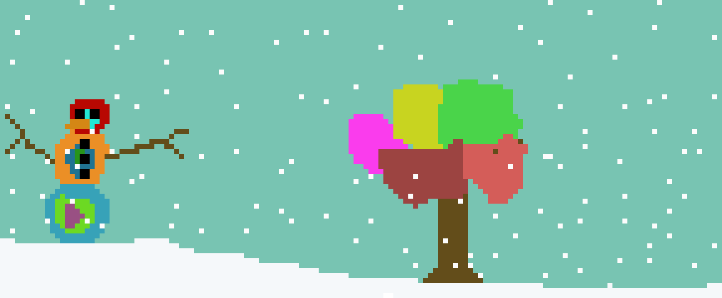 [c9c275] Snowman in the snow with 3 snow balls