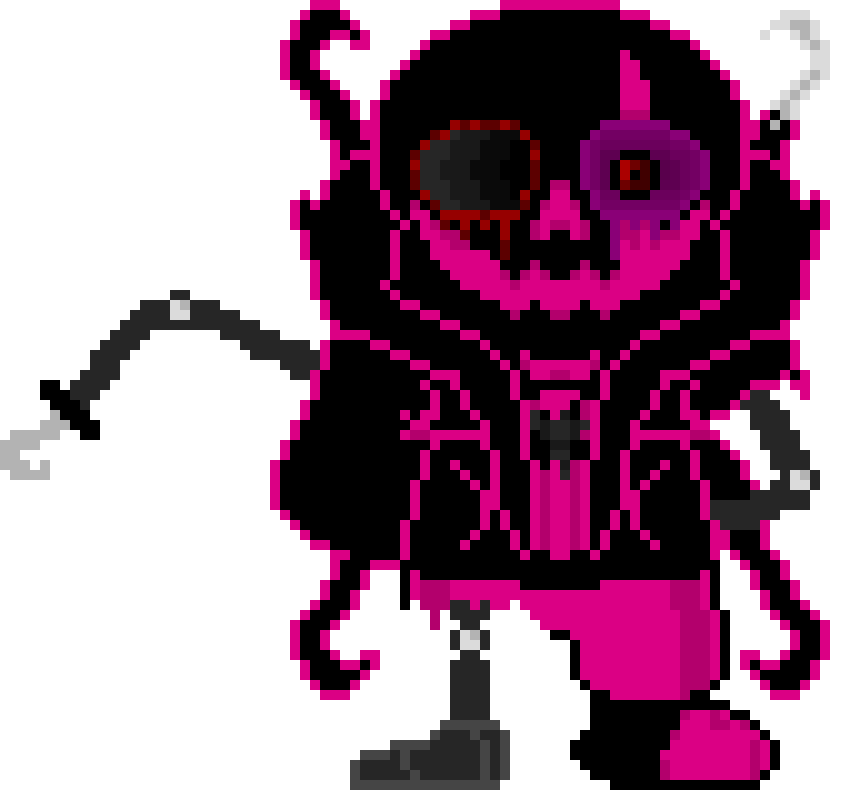 [56d547] *humming his megalovania (located in description) as he walks scratching the walls near him*