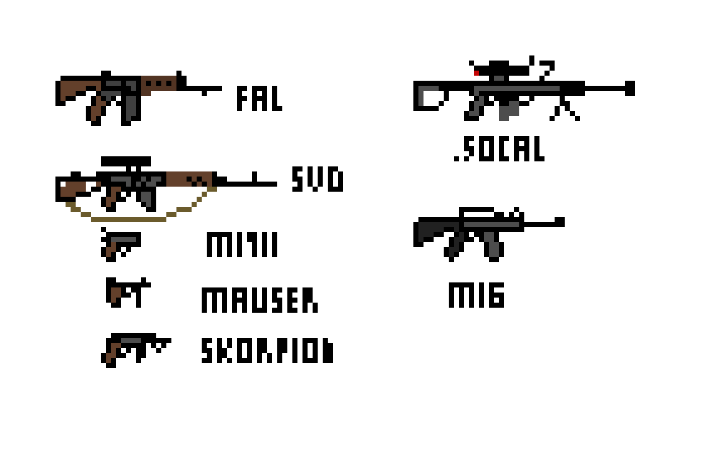 so many weapons