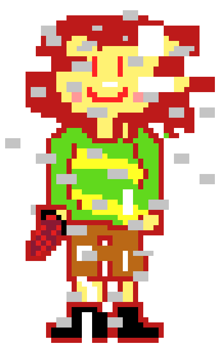 [9664c4] Distorted!Chara Holding Knife