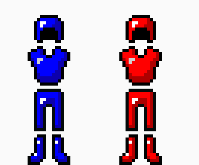 Minecraft Diamond Armor (RED AND BLUE)