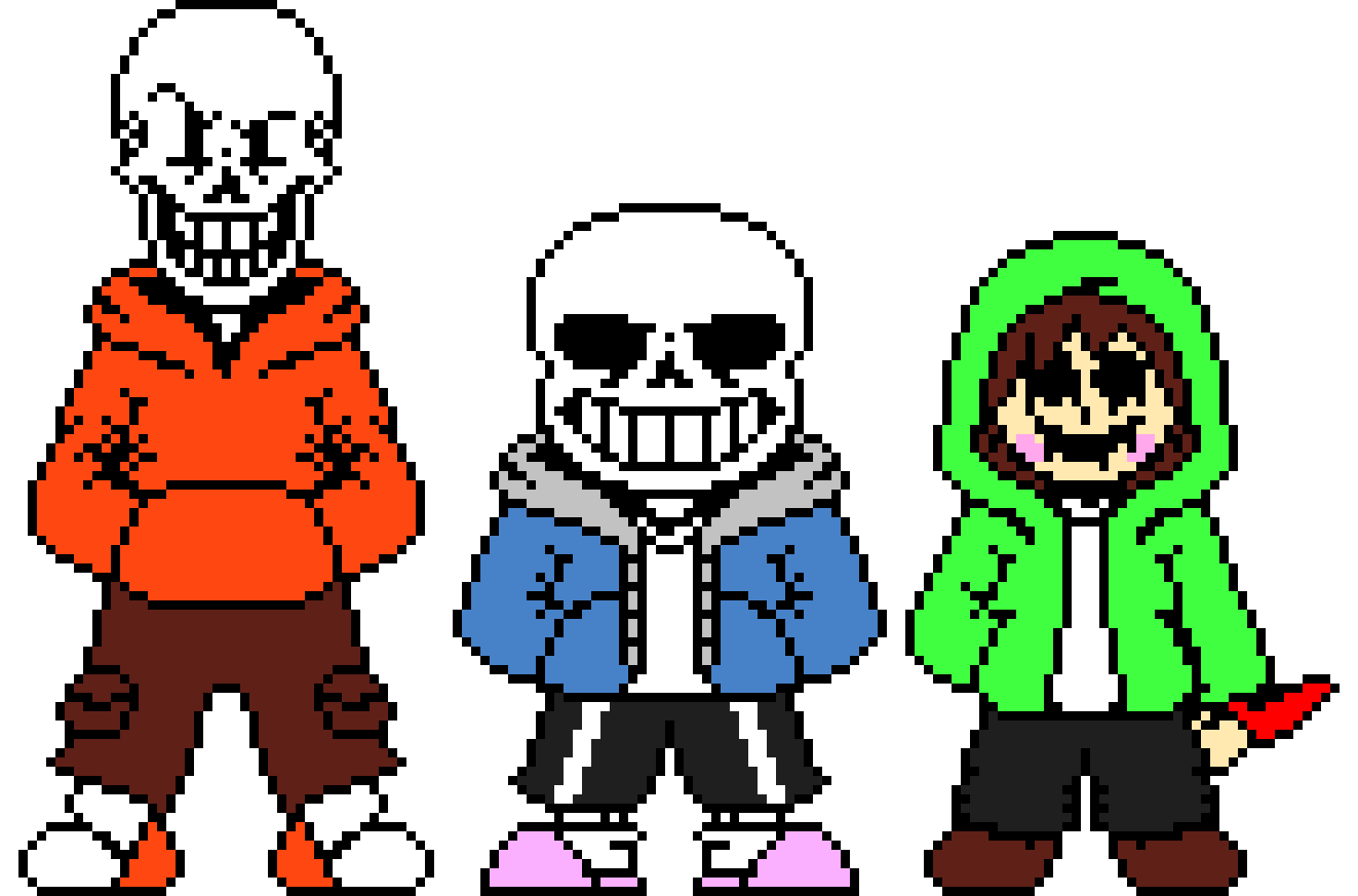 Bad Time Trio Sans Papyrus and Chara