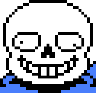 [b9de0d] WOWIE HUMAN! MY BLUE ATTACK DOES NOTHING TO YOU! BUT CAN OYU DODGE ME BONE ATTACKS? *he throws 5 bones at him* - (underswap) Sans The  skeleton