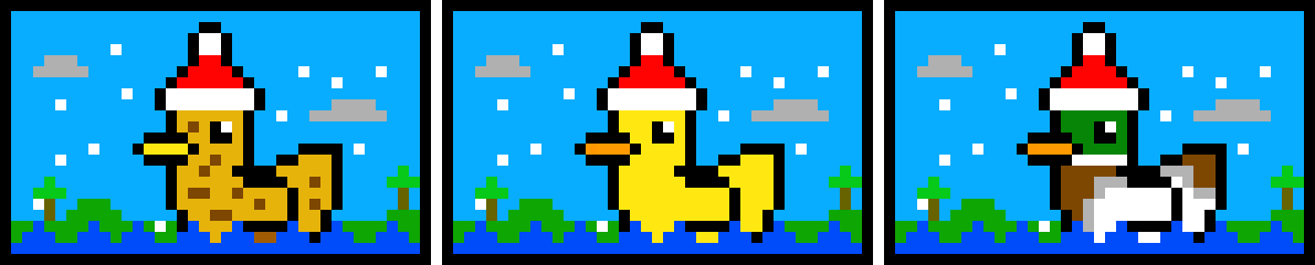 [edb4f7] festive ducks