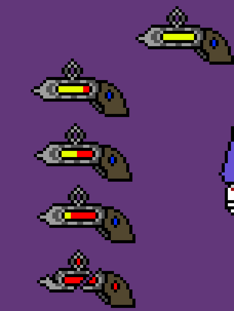 [2fbf6b] he has a ray gun that you now have to hit and destroy before you can actually attack his blue shield which i'll make in a sec