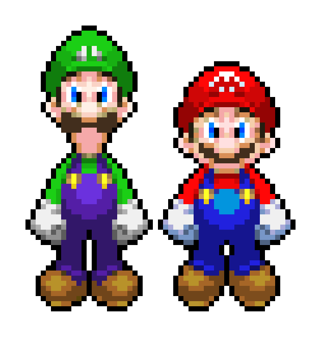 [f84b94] Mario & Luigi 6 Sprites