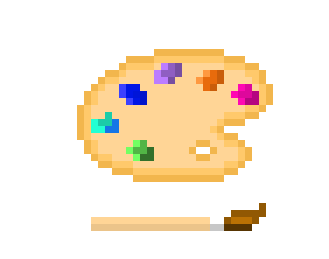 [9bec04] Paint Pallet With Brush