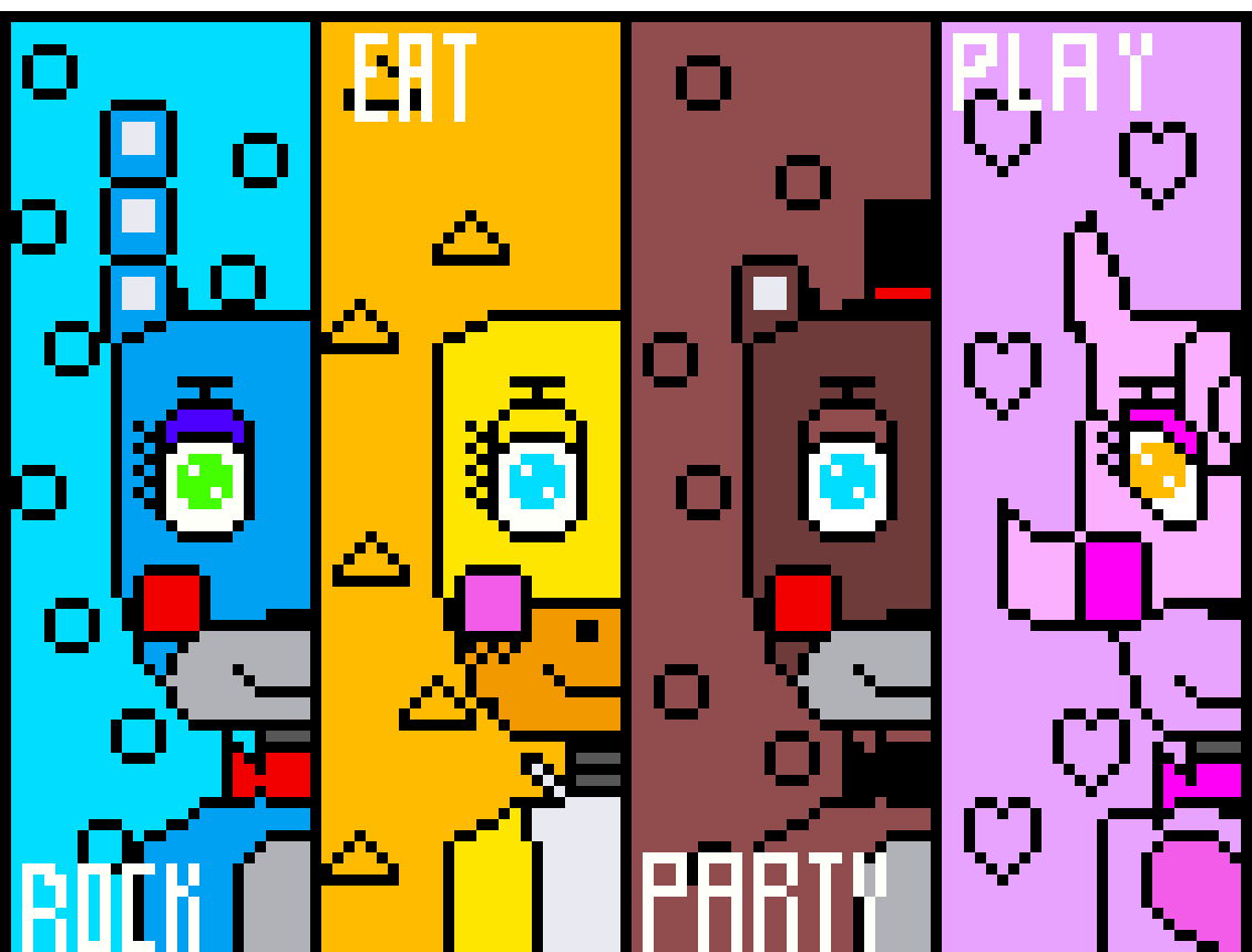 [9664c4] Toy Band Poster - Rock! Eat! Party! Play! (Five Nights at Freddy's 2)