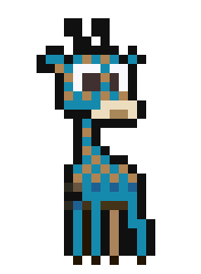 [e8fae6] Blue Giraffe