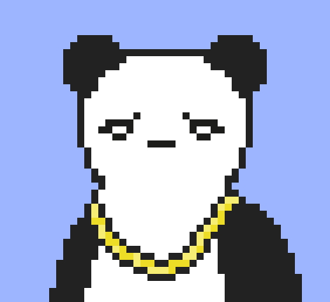 [59d3a7] Pixel Panda Face NEW 9