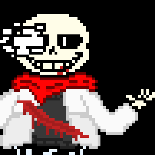 [df4002] [His hand glitches back to normal and a blaster blasts fatal and another one, and then a blue blaster fires.]