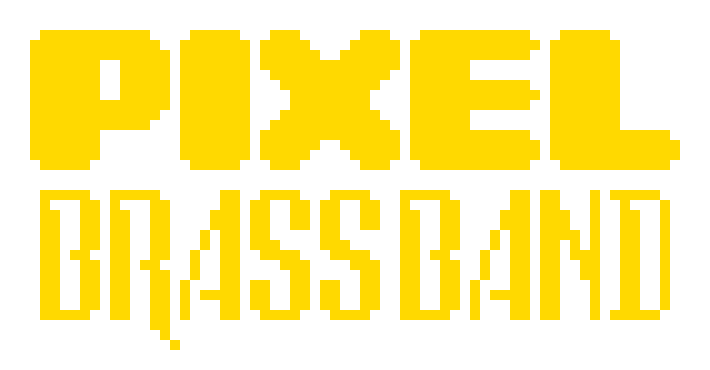[5b438c] Pixel Brass Band Logo Yellow