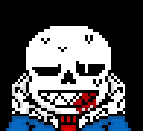 [0ae1f1] *tps in the way, his hp dropping to 0.1. He kicks Chara backwards into a bone zone*