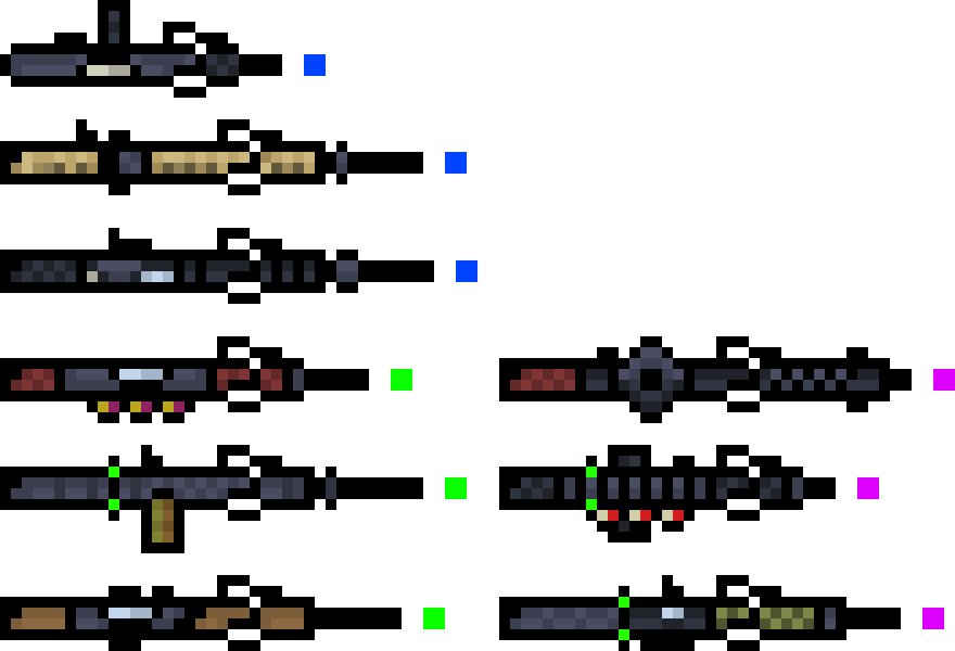 Color-Tier Weapons For Top-Down-Shooter