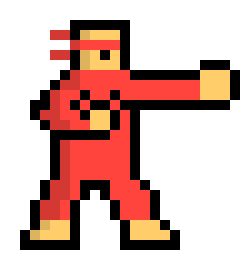[9664c4] 8bit fighter "red" punch