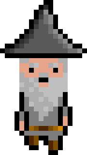 [bb0007] Pixel Wizard Grey Walking AniF1