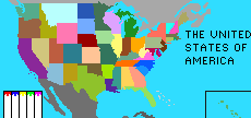 [8445db] USA  Countries and Hawaii