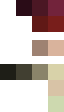 [9ce148] Here are the color palletes I used for Ex: The top one is the flesh, middle is like bones that stick out of the flesh, and bottom is rotted teeth (add more colors if you feel the need to)