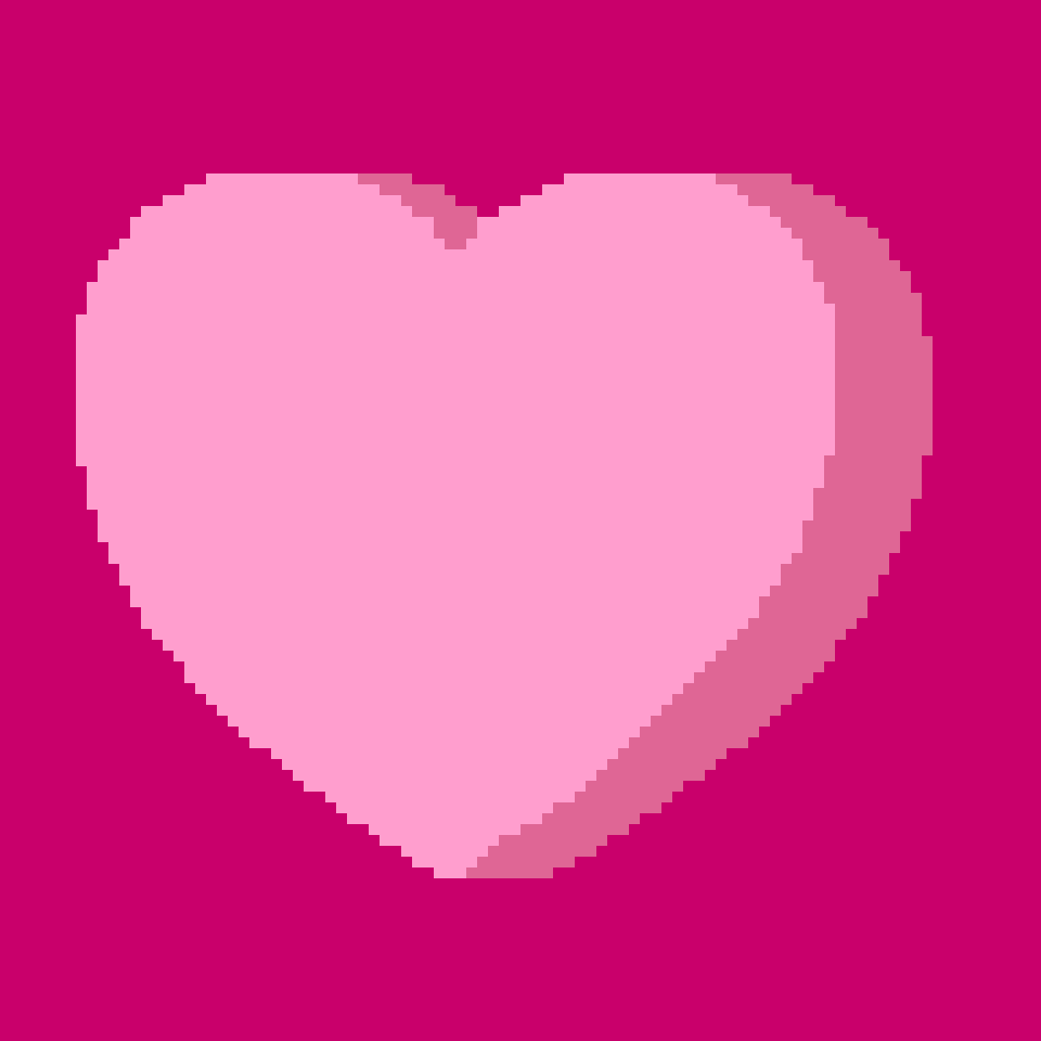 [90f36c] Pink Heart No Boarder