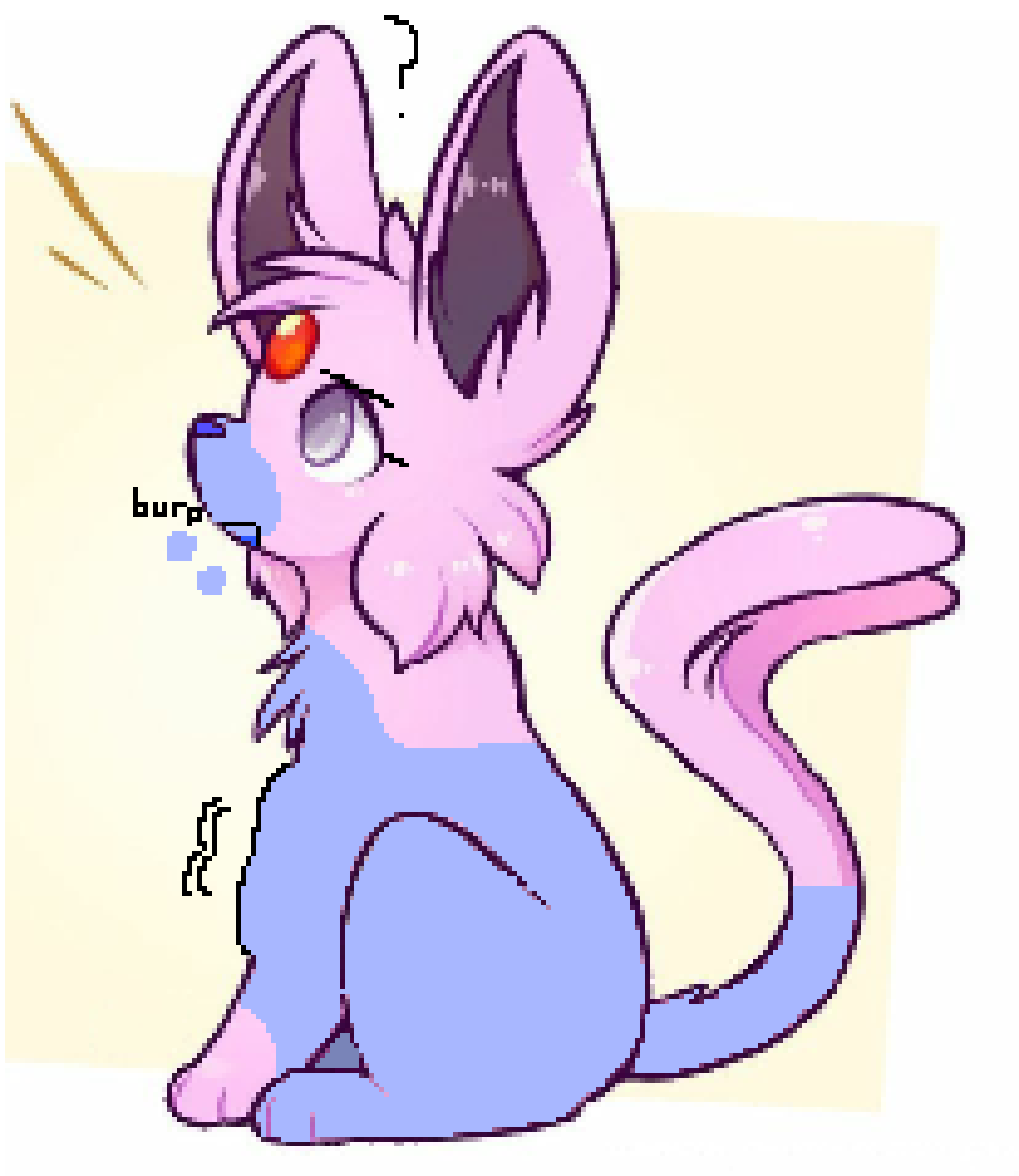 [c59111] Blue Espeon who ate too many berries
