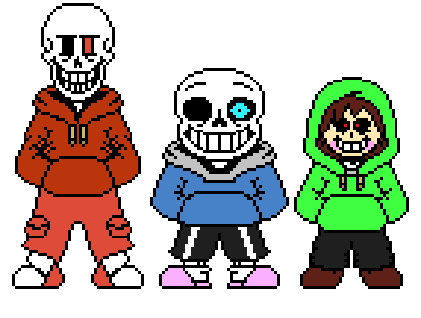 [5f9005] Bad Time Trio Sans Papyrus and Chara