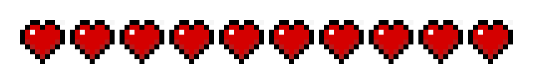 Minecraft health bar. 
