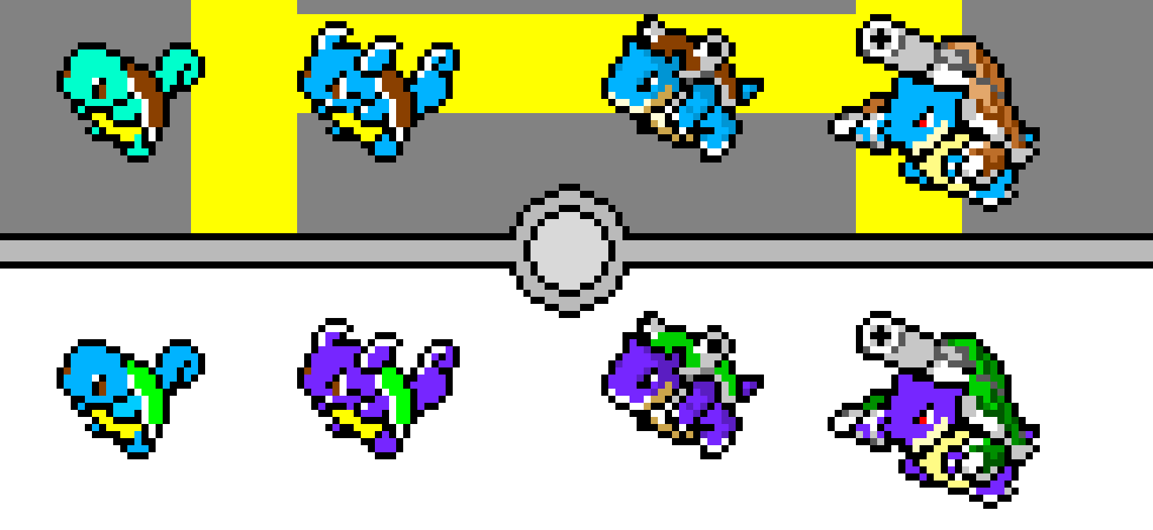 [9664c4] Squirtle And Shiny Squirt Families