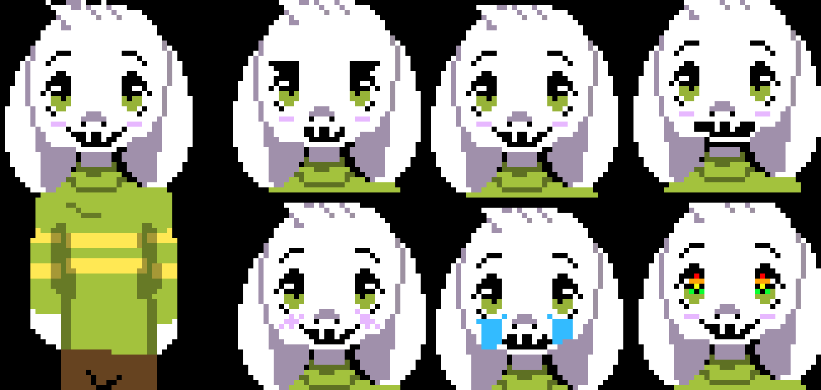 (Updated Asriel faces)-ComicSanz