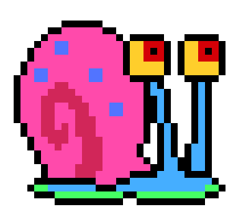 [5fbb09] Gary The Snail Pixel