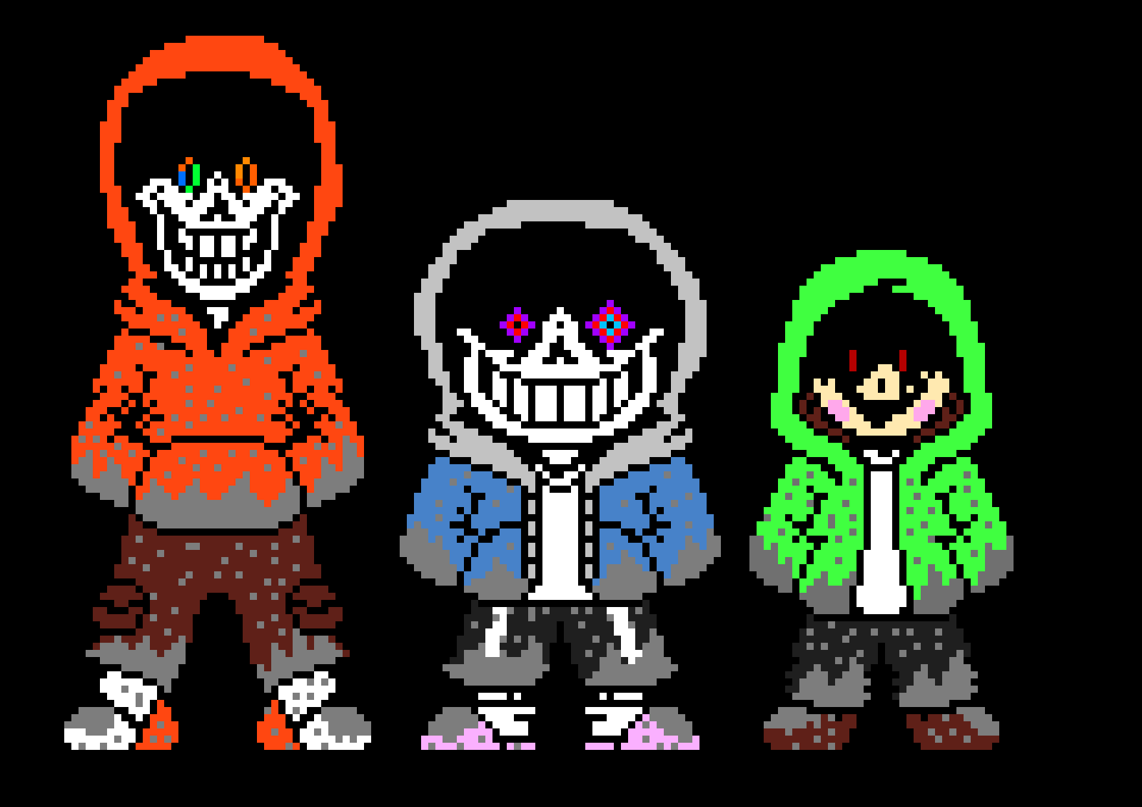 mad Time Trio Sans Papyrus and Chara