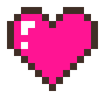 [6dc607] deep pink heart