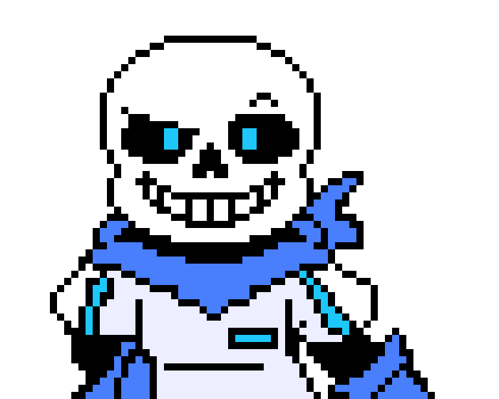 [b9de0d] WAIT...MORE HUMANS! *He turns blond person blue* - (underswap) Sans The  skeleton