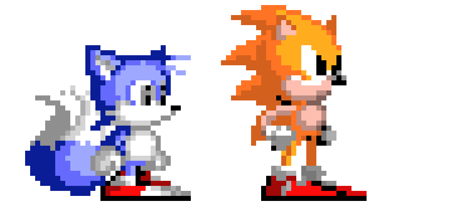 Sonic 2 Sprites (Sonic And Tails Color Pallet Swap)