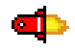 [b988f9] rocket ship (flying)